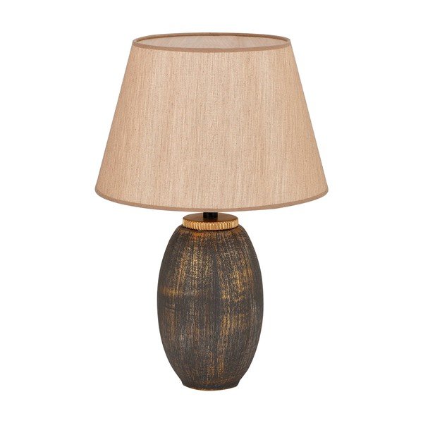Sivá/béžová stolová lampa s textilným tienidlom (výška  46 cm) Yakamoz – Opviq lights