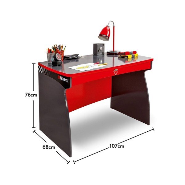Červený pracovný stôl Champion Racer Study Desk-image-1