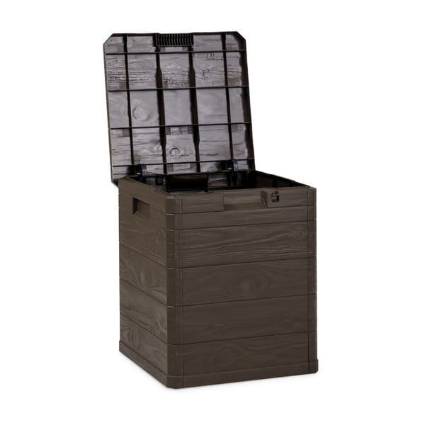 Tmavohnedý záhradný úložný box Woodys – Toomax-image-3