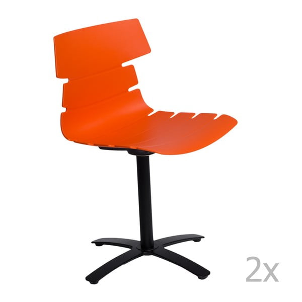 Sada 2 stoličiek D2 Techno One, oranžové