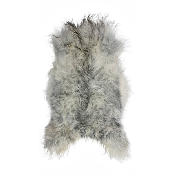 Svetlosivá ovčia kožušina s dlhým vlasom Arctic Fur Chesto, 90 × 50 cm