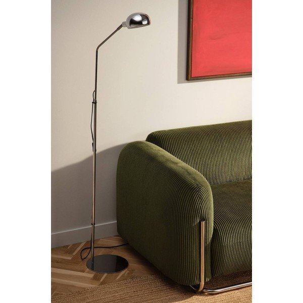Kovová stojacia lampa s ohýbateľnou konštrukciou v lesklej striebornej farbe (výška  146 cm) Lincon – Jotex-image-2