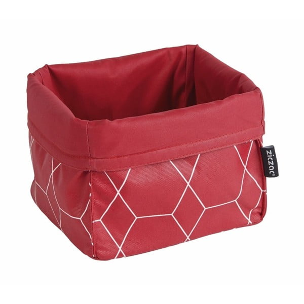 Červený košík na pečivo ZicZac Hexagon