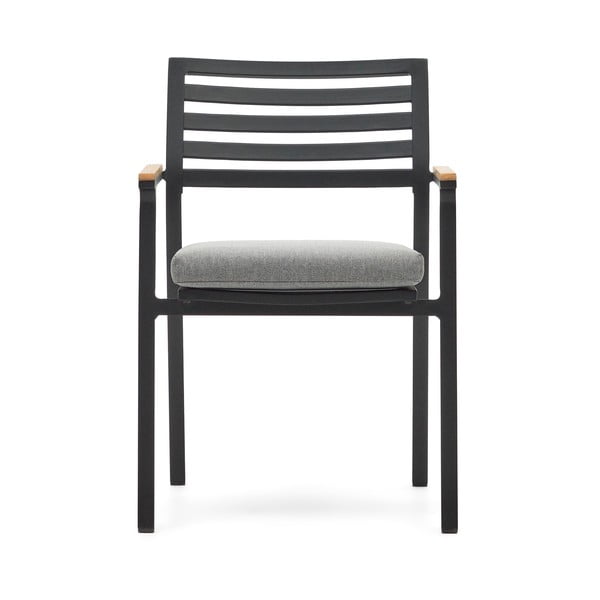 Čierna kovová záhradná stolička Bona - Kave Home-image-2