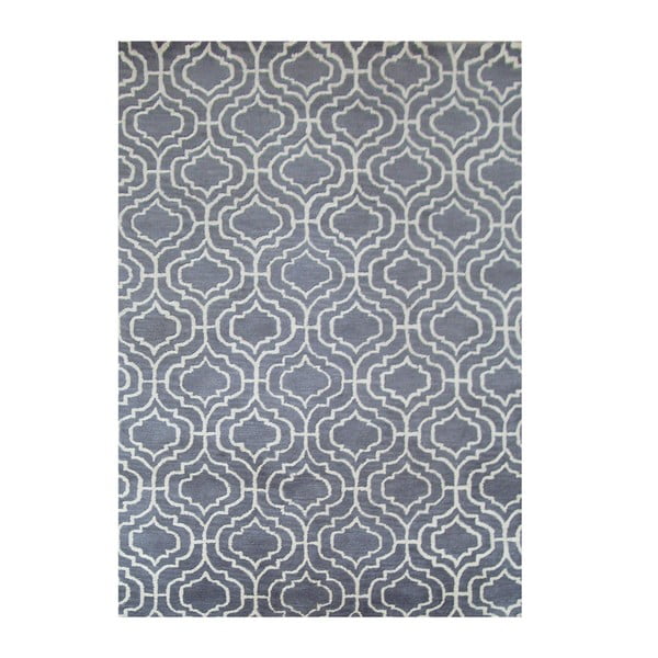 Sivý ručne tuftovaný koberec Dallas, 122x183 cm