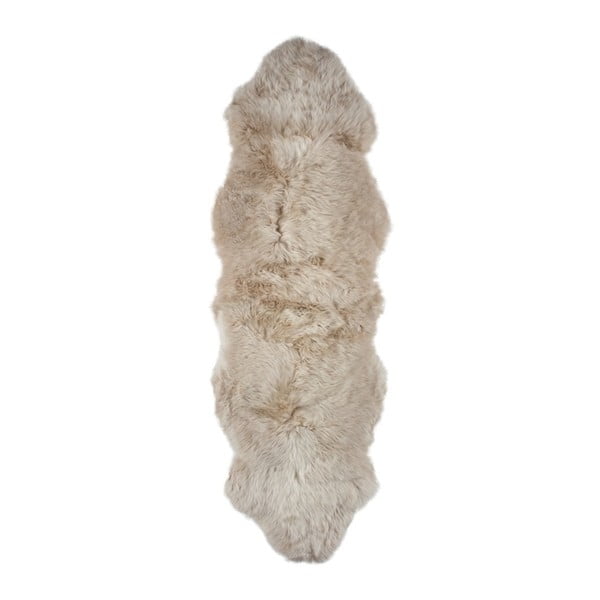 Svetlobéžový vlnený behúň z ovčej kožušiny Auskin Ronnie, 60 × 180 cm