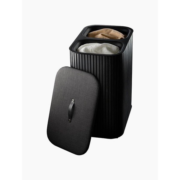 Čierny bambusový kôš na bielizeň 2x45 l Tota Luxe – Joseph Joseph-image-4