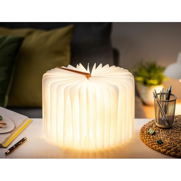 LED stolová lampa s textilným tienidlom (výška  2,5 cm) Harmony – Gingko-image-4