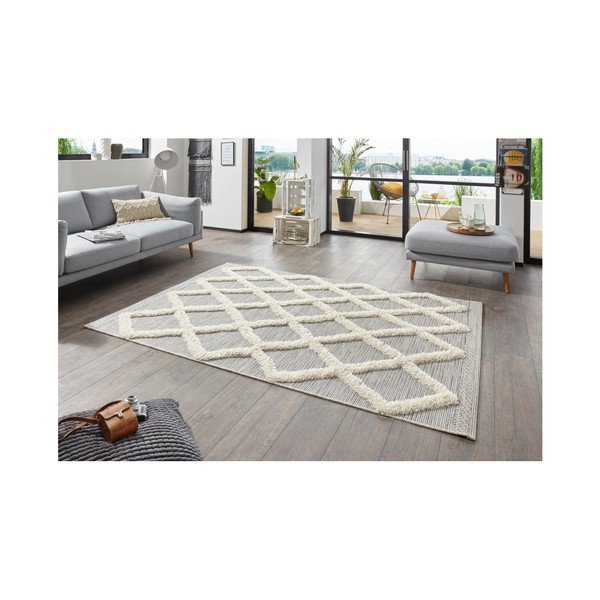 Sivý koberec Mint Rugs Handira Grid, 230 × 155 cm-image-2