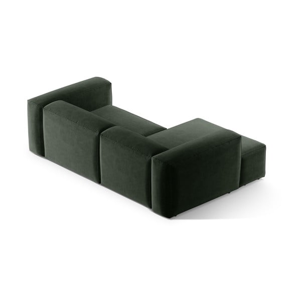 Zelená rohová pohovka (ľavý roh/s leňoškou) Bergamo – Cosmopolitan Design-image-4
