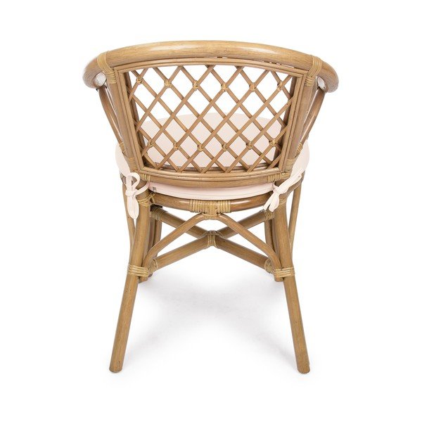 Drevená/ratanová záhradná stolička v prírodnej farbe Athina – Bizzotto-image-4