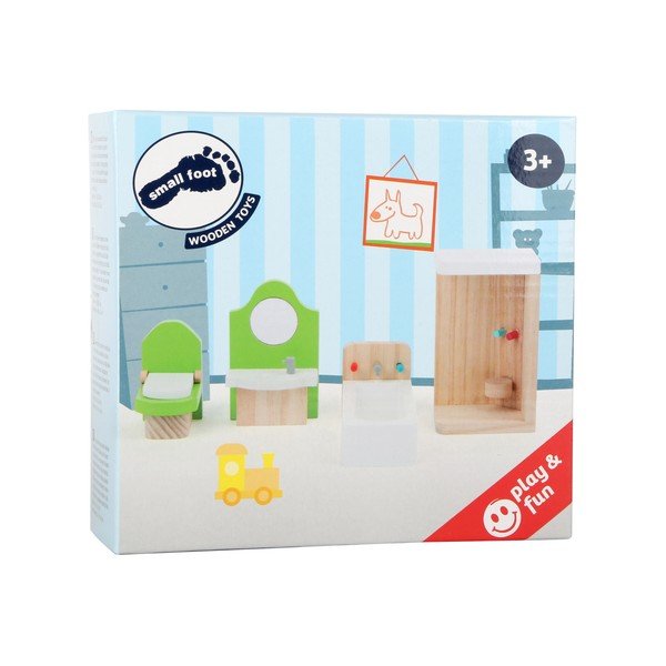 Set dreveného nábytku pre bábiky Legler Bathroom