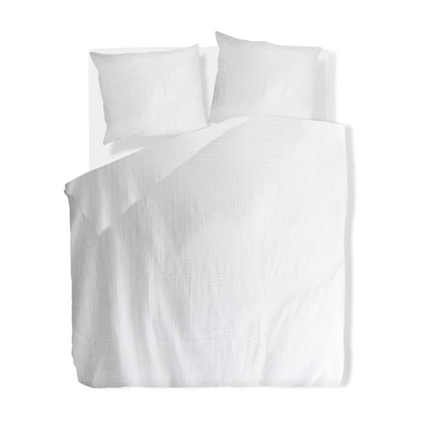 Biele mušelínové obliečky na dvojlôžko 200x200 cm Plain Muslin – Butter Kings-image-2