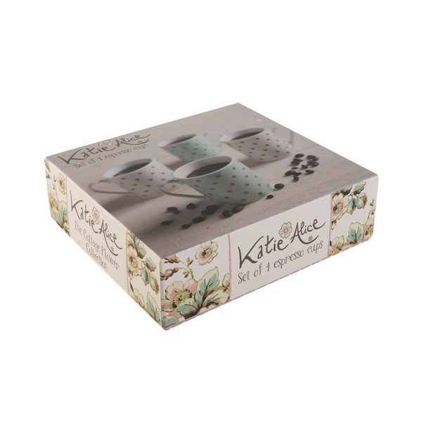 Sada 4 porcelánových hrnčekov na espresso Creative Tops Cottage Flowers, 60 ml-image-1