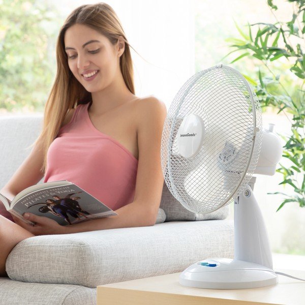 Biely stolový ventilátor InnovaGoods, ø 30 cm-image-1