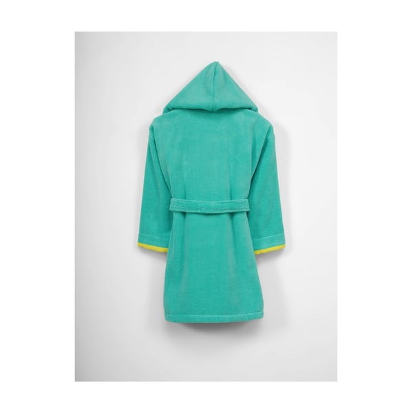 Detský zelený bavlnený župan s kapucňou, 9-12 let-image-1