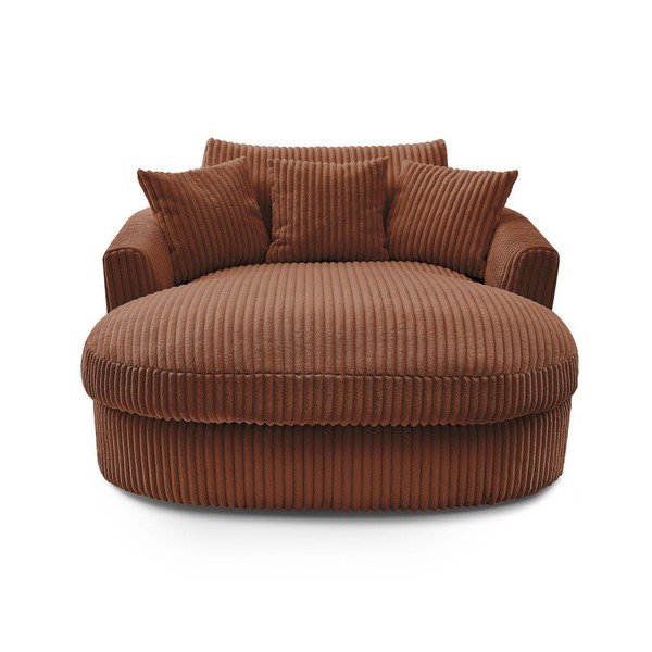 Oranžové menčestrové kreslo Belem – Bobochic Paris-image-3