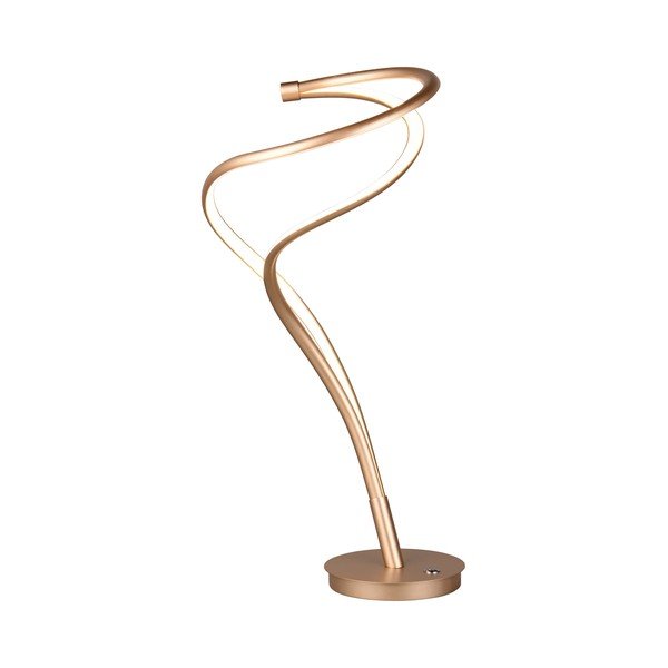 LED stolová lampa s kovovým tienidlom v zlatej farbe (výška 56 cm) Nala – Trio Select-image-2