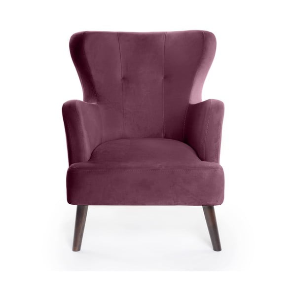 Fialové zamatové kreslo ušiak Noemye – Bonami Selection-image-2
