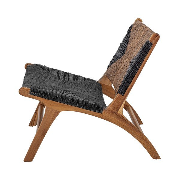 Čierno-hnedé kreslo s výpletom Grant - Bloomingville-image-3