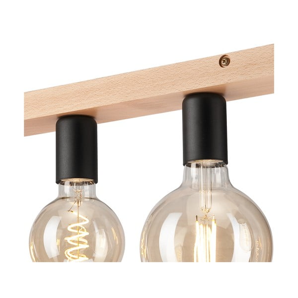 Čierne/v prírodnej farbe stropné svietidlo - LAMKUR-image-3