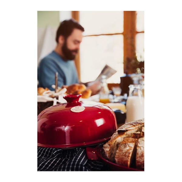 Červená keramická okrúhla forma na pečenie chleba Emile Henry, ⌀ 28,5 cm-image-1