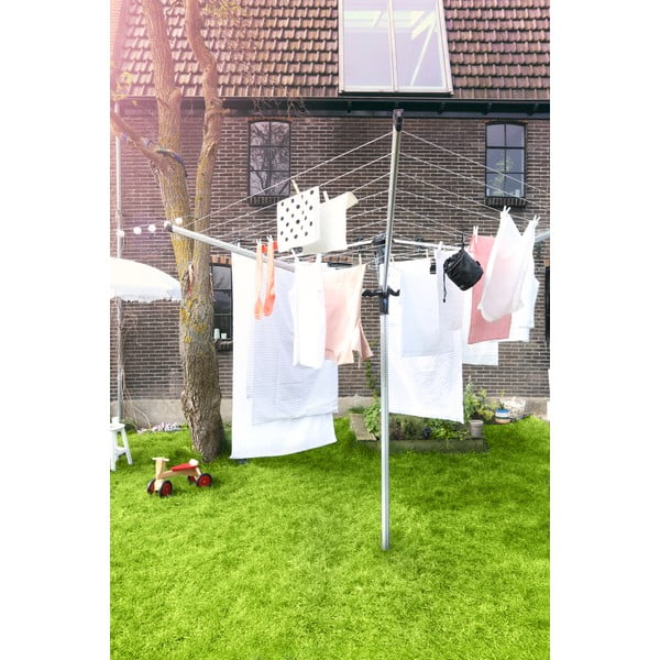Vonkajší sušiak na bielizeň v striebornej farbe 50 m Lift-o-Matic Advance – Brabantia-image-1