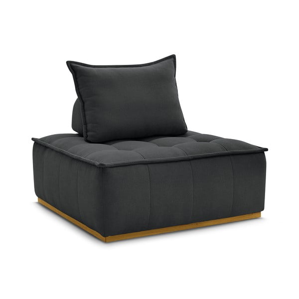 Tmavosivé ženilkové kreslo Elisa – Bobochic Paris