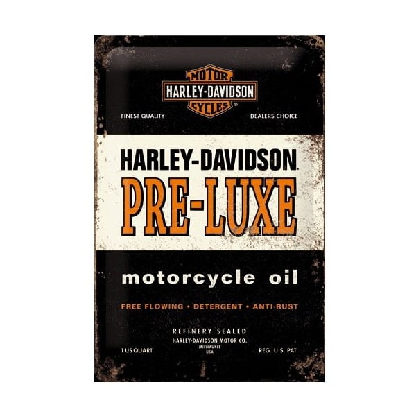 Plechová ceduľa Harley Pre-Luxe, 20x30 cm