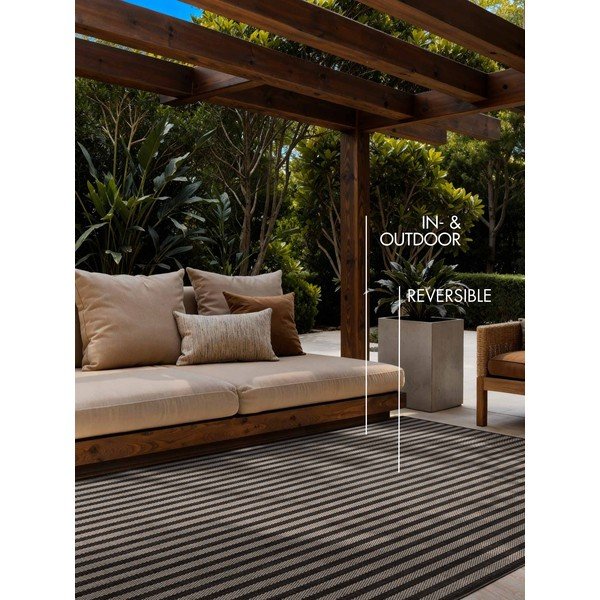 Čierny/krémovobiely vnútorný a vonkajší koberec 200x300 cm Haringey Linley – Ted Baker-image-2