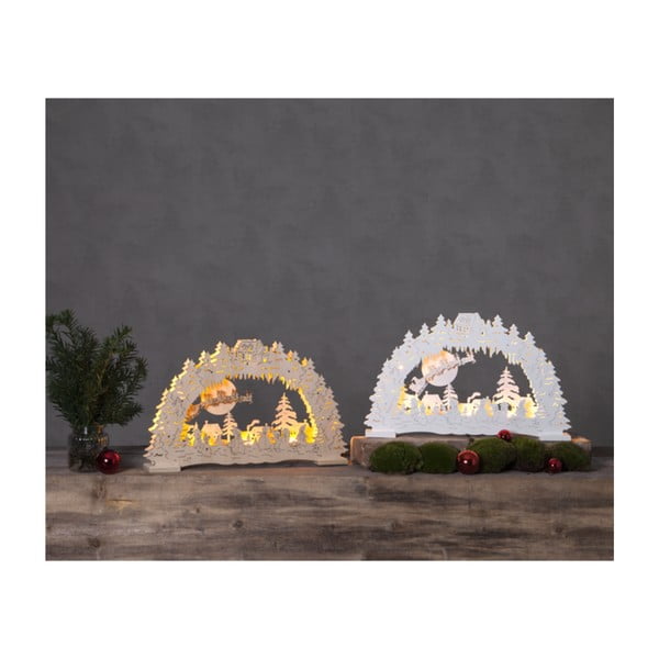 Biela svetelná LED dekorácia Star Trading Ulm, výška 27 cm-image-2