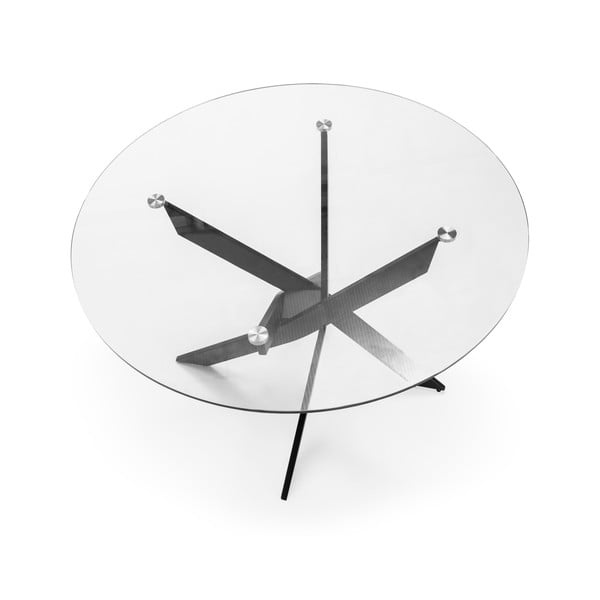 Okrúhly jedálenský stôl so sklenenou doskou 120x120 cm Ruth - Marckeric-image-4