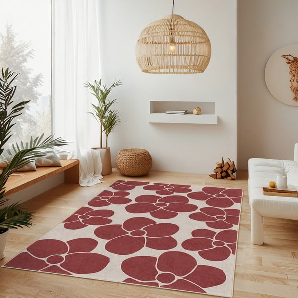 Červený prateľný behúň 80x200 cm Red Meadow – Mila Home-image-2