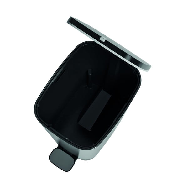 Pedálový plastový odpadkový kôš v striebornej farbe 25 l Chic Bin – KIS-image-4