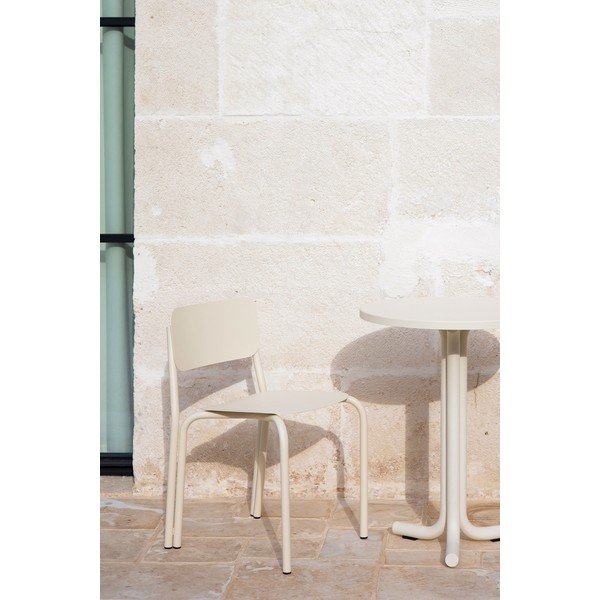 Béžová kovová záhradná stolička Kei – noo.ma-image-1