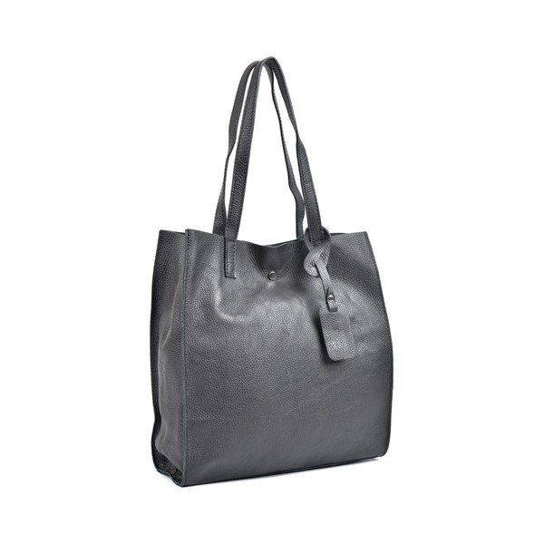 Čierna kožená kabelka Isabella Rhea Tote-image-3