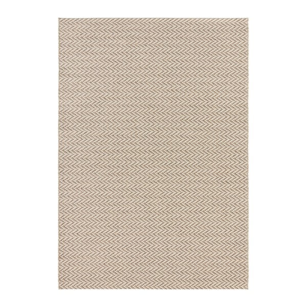 Krémovobiely koberec vhodný aj do exteriéru Elle Decoration Brave Caen, 120 × 170 cm