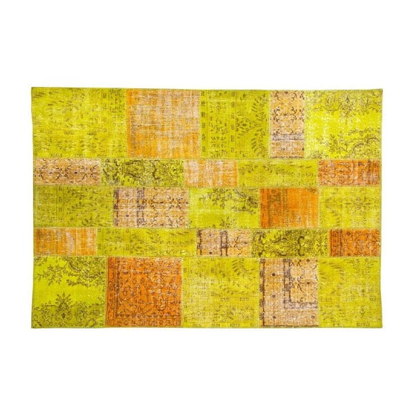 Vlnený koberec Allmode Green Or, 150x80 cm