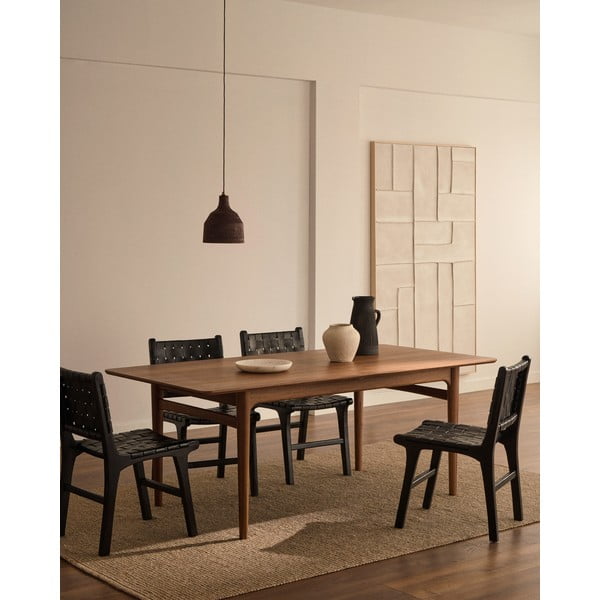 Čierna jedálenská stolička z mahagónového dreva Calixta – Kave Home-image-2