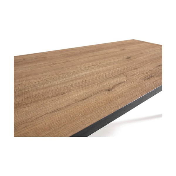 Čierny/prírodný konzolový stolík s doskou v dubovom dekore 60x120 cm Sindi – Marckeric-image-4