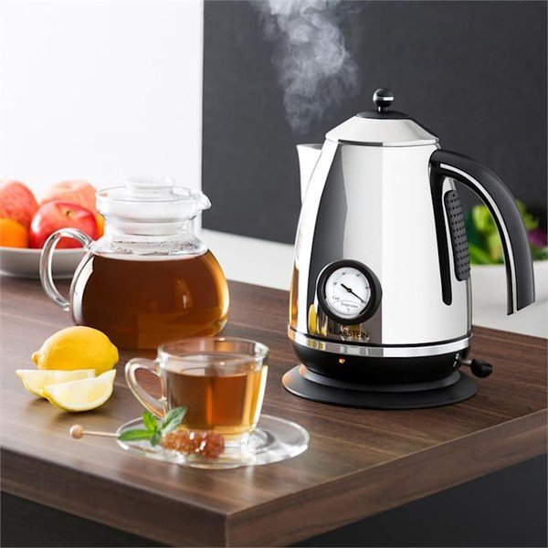 Rýchlovarná kanvica v striebornej farbe Klarstein Aquavita Chalet-image-1