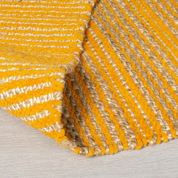 Žltý jutový koberec Flair Rugs Equinox, 160 x 230 cm-image-1