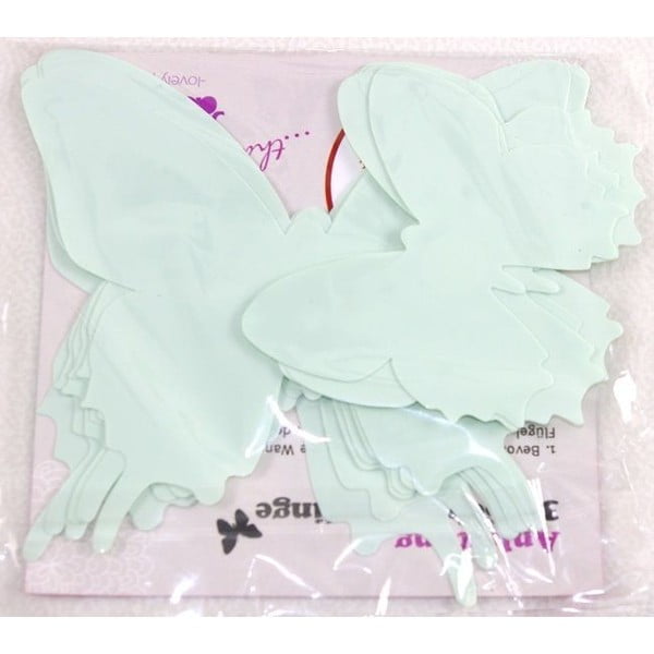 Sada 12 zelených 3D samolepiek Ambiance Butterflies-image-2