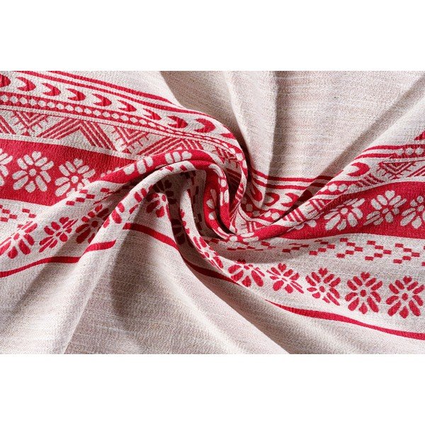 Červeno-béžový záves 140x255 cm Doina – Mendola Fabrics-image-1