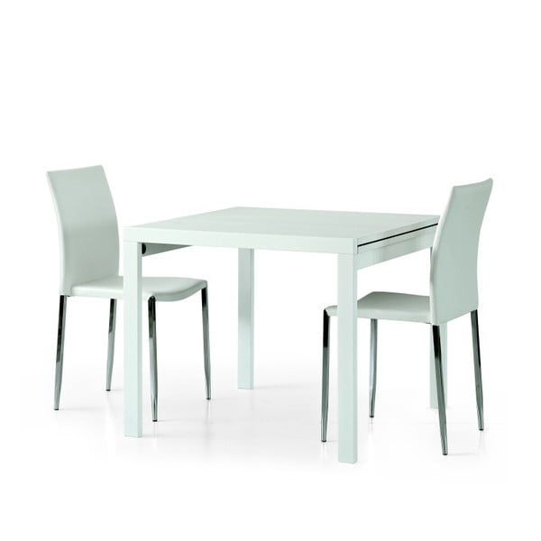 Biely drevený rozkladací jedálenský stôl Castagnetti Exti