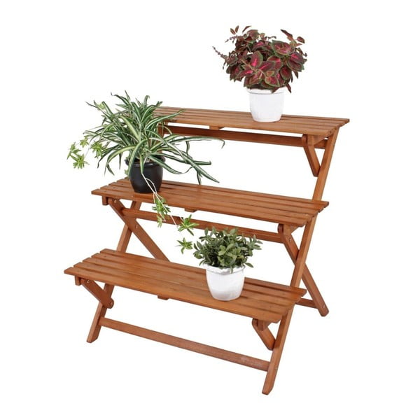 Stojan na kvetináče z eukalyptového dreva Garden Pleasure Ordeble-image-2