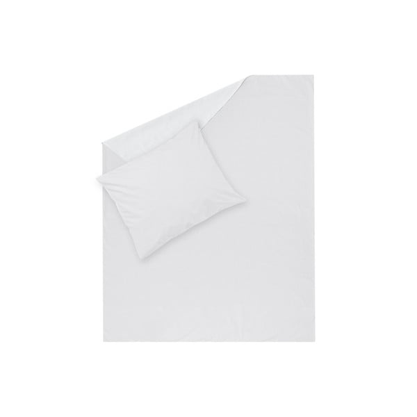 Biele obliečky Hawke&Thorn Parker Simple, 150 x 200 cm + vankúš 50 x 60 cm
