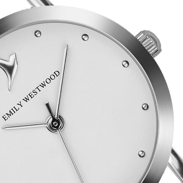 Dámske hodinky so sivým remienkom z antikoro ocele Emily Westwood Bussiness-image-2