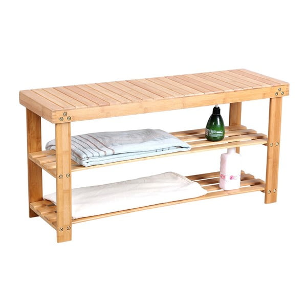 Bambusový regál na 8 párov topánok Songmics, šírka 90 cm-image-1