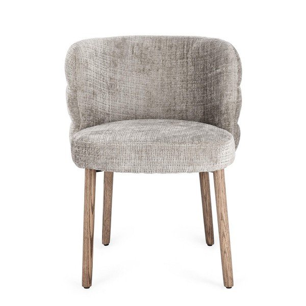 Sivá čalúnená jedálenská stolička Ilma – Bizzotto-image-2